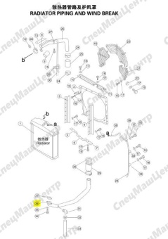 Шланг (патрубок) радиатора SD16 16Y-03B-02000